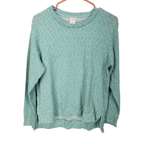Secret Treasures Teal Long Sleeve‎ Ridged Size Small Sleep Shirt - Picture 1 of 9